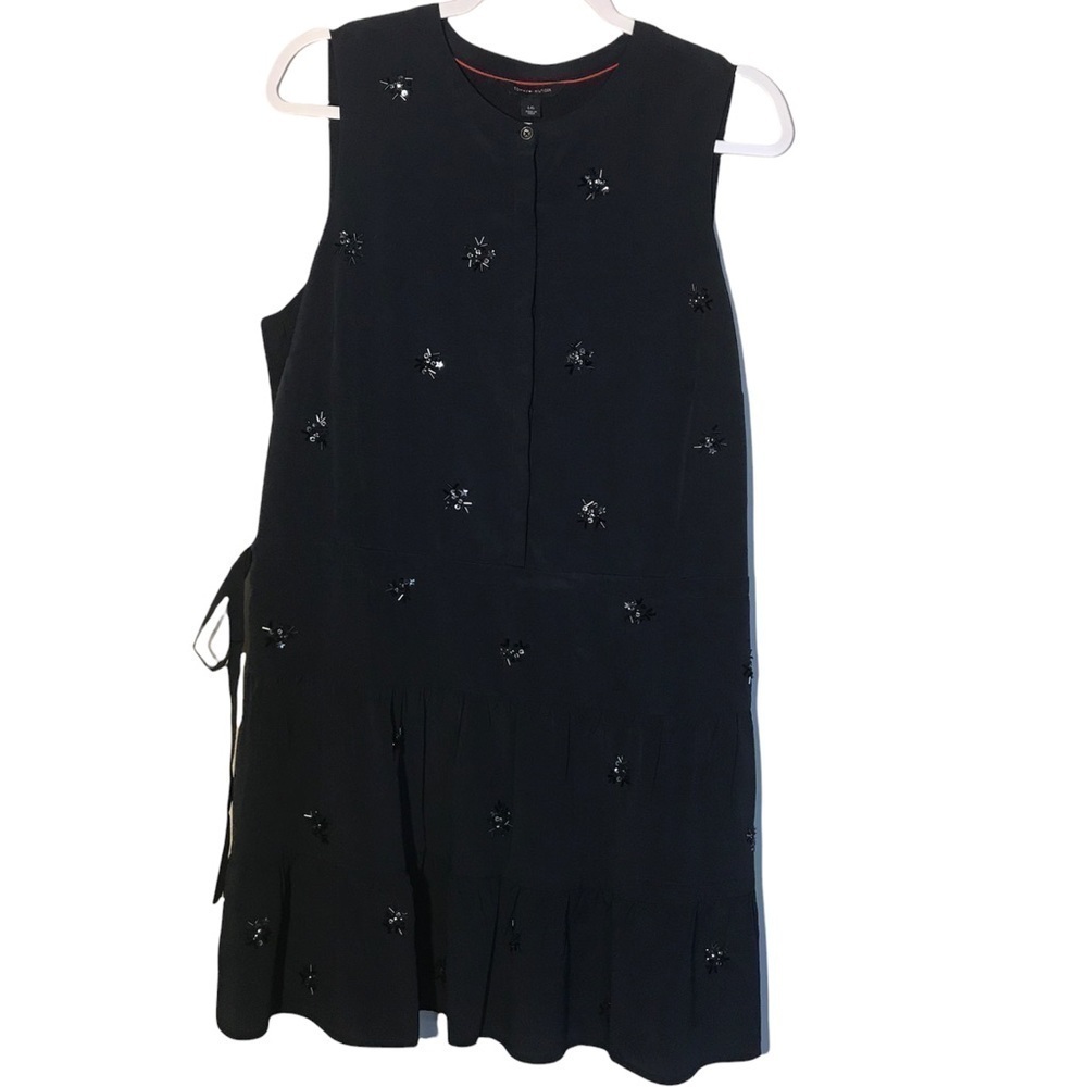 Tommy Hilfiger New with tags Navy blue beaded dress size Large